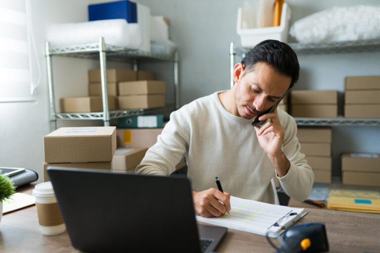 Male professional working at a desk